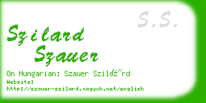 szilard szauer business card